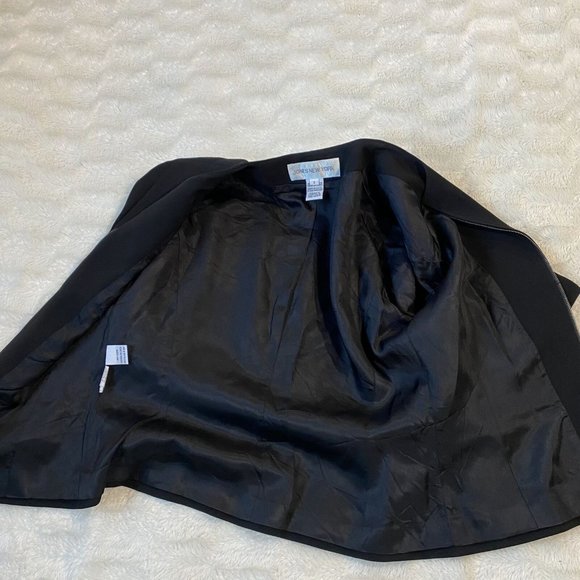 Jones New York Womens Black Polyester Blend Long Sleeve Full Zip Jacket Size 8 - Picture 7 of 9